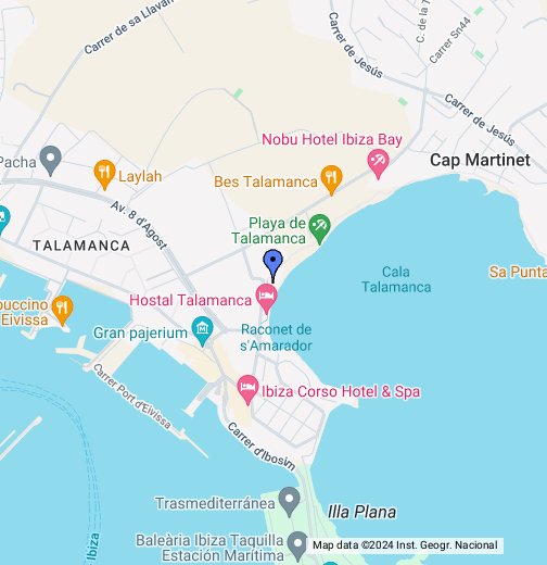 Playa de Talamanca Ibiza - Google My Maps