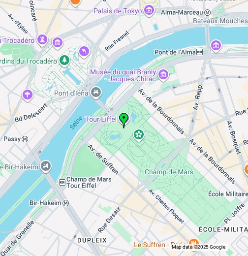 google map tour eiffel