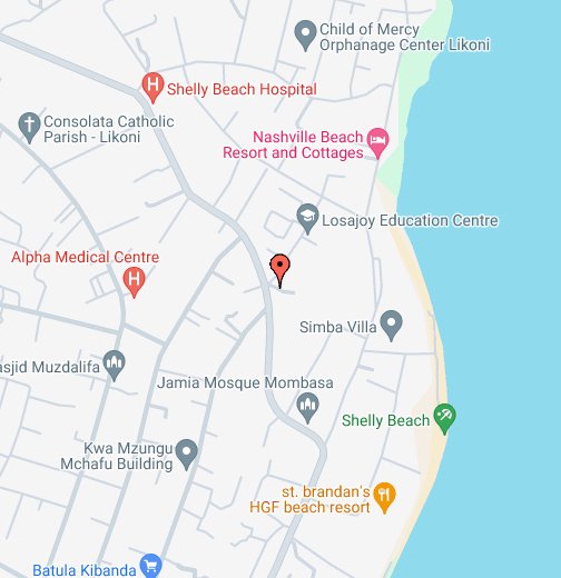 Diani Beach - Google My Maps