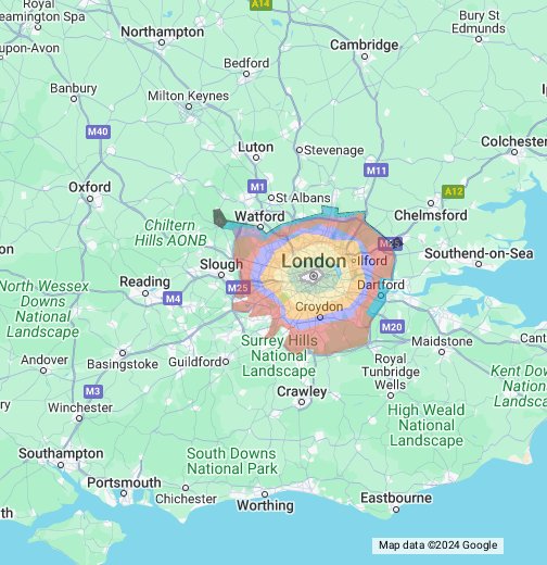 Publication National flag Reporter London Transport Zone Map - Google My Maps