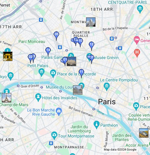 Hotels Paris Astotel Opera Louvre Champs Elysees - Google My Maps