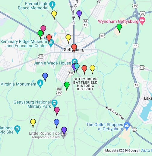 Gettysburg Battlefield Google My Maps