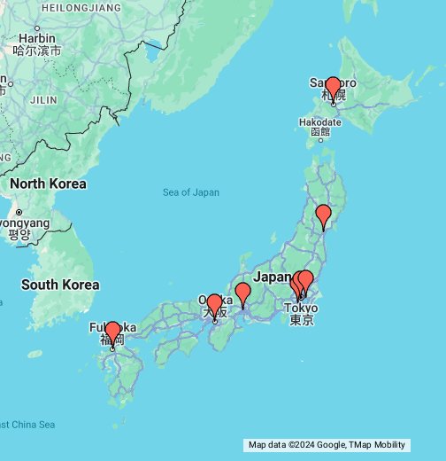 Pokemon Centers In Japan Google My Maps