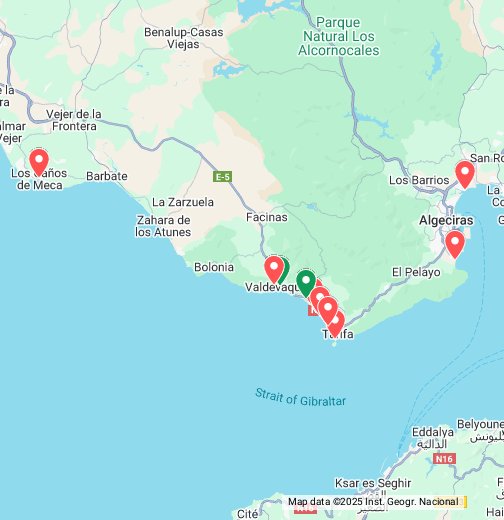 Tarifa Kite Spots & cams Google My Maps