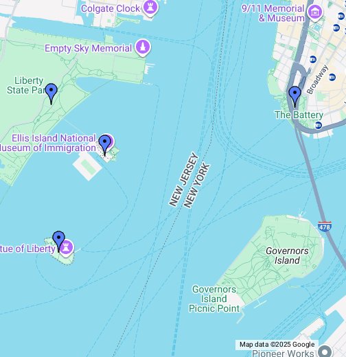 Statue of Liberty Google My Maps