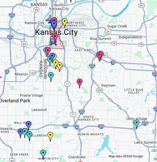 kansas city chiefs map Kansas City Mo Google My Maps kansas city chiefs map