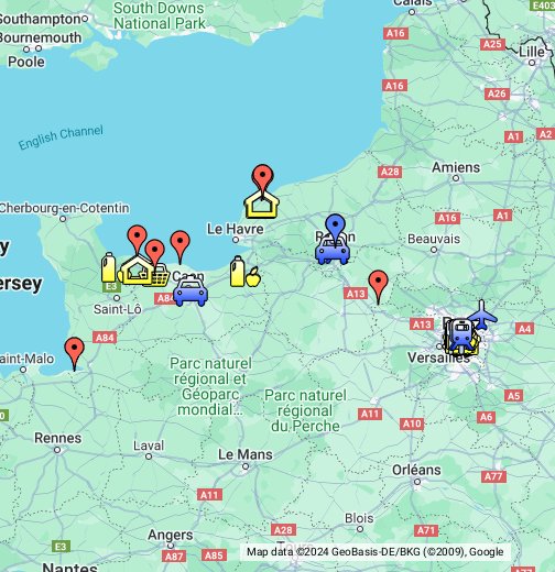 Normandy, France - shared map - Google My Maps