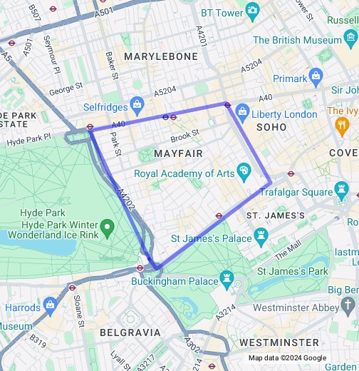 Mayfair London UK - Google My Maps