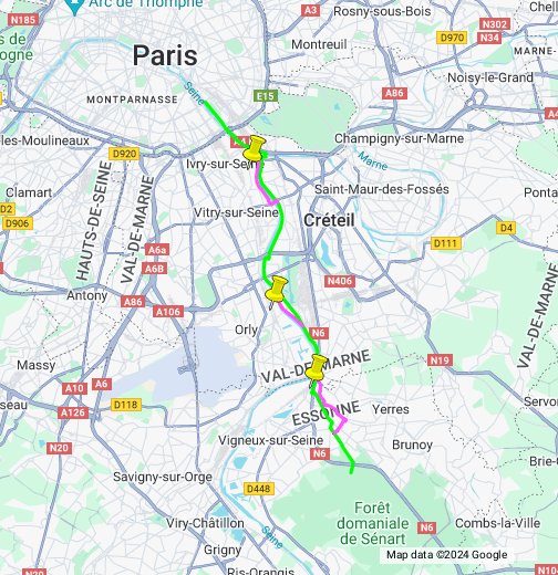 Paris-Bercy à la Forêt de Sénard - Google My Maps