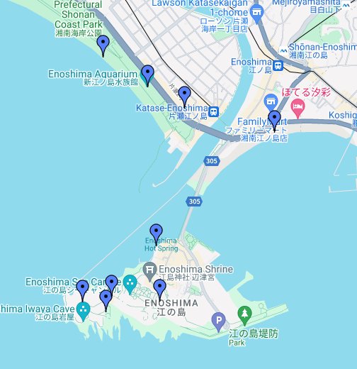 神奈川県江ノ島観光地図 Google My Maps