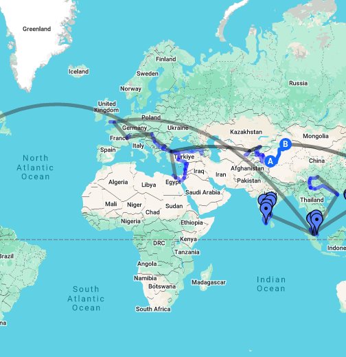 Travel Shin---The World trip - Google マイマップ
