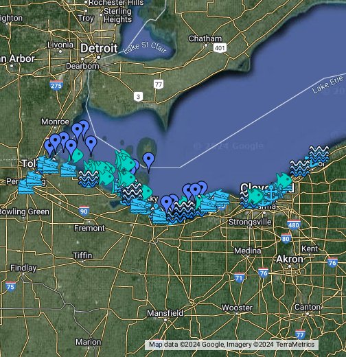Lake Erie Google My Maps