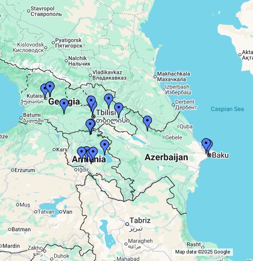 ARMENIA, ED AZERBAIJAN Google My Maps