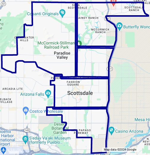 Zip Code Map Scottsdale South Of Shea Blvd And Paradise Valley