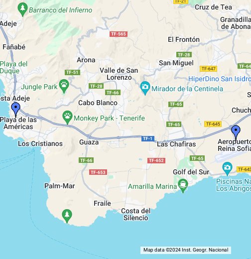 Aeropuerto Tenerife Sur - Google My Maps
