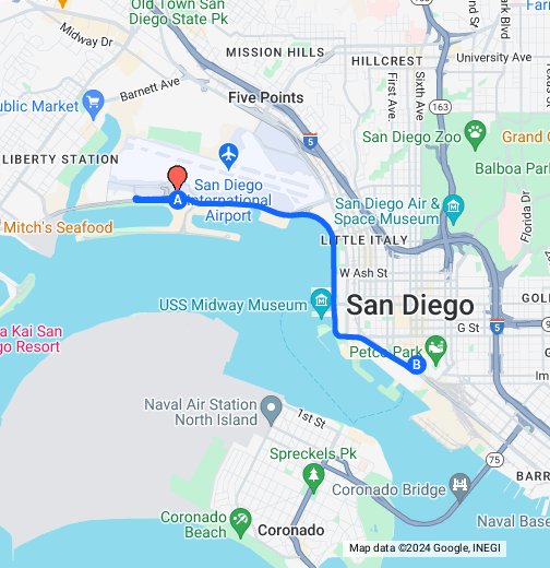 San Diego International Airport (SAN) Map - Google My Maps