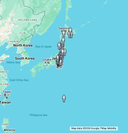 日本の心霊スポット Google マイマップ