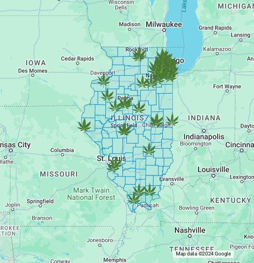Illinois Cannabis Dispensaries by County Google My Maps