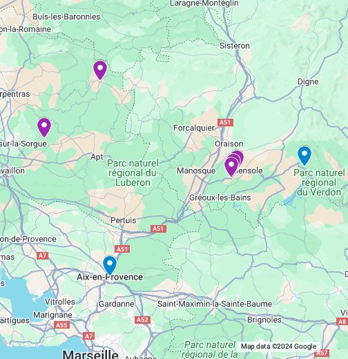 Lavender Fields, Provence - Google My Maps