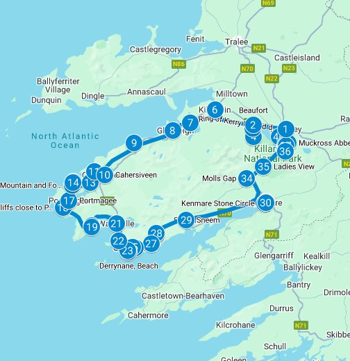 Warmte Nederigheid Onderzoek het Ring of Kerry Driving Tour - Google My Maps