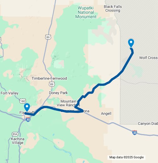 Grand Falls map from Flagstaff Arizona Google My Maps