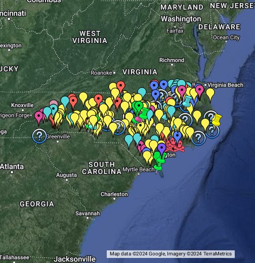Various Sirens in North Carolina - Google My Maps