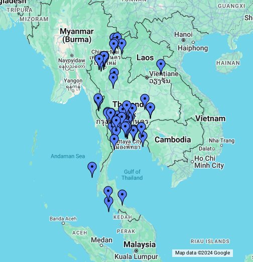 Thailand Destinations - Google My Maps