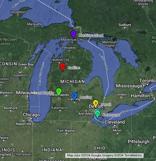 Michigan Google My Maps