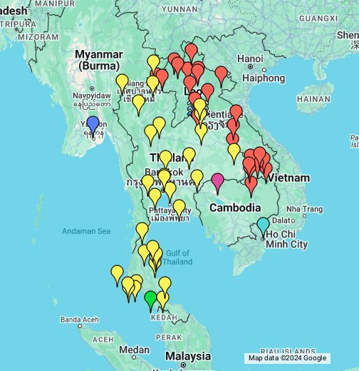 タイ 東南アジアマップ Google マイマップ