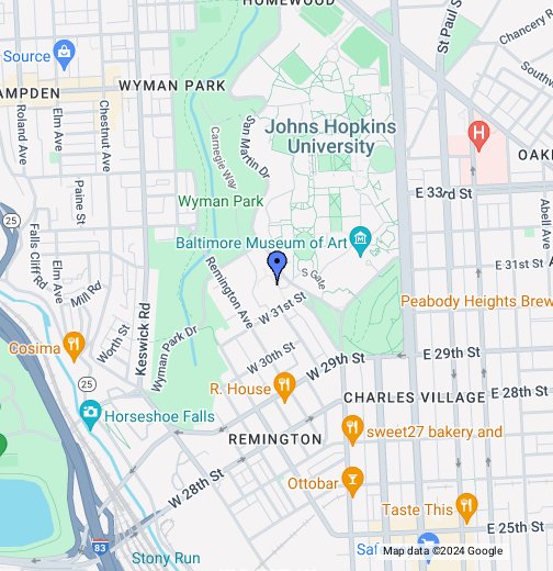 Johns Hopkins University Homewood Campus Google My Maps