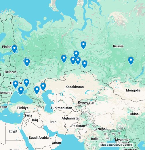 Памятники Конёк-горбунок – Google My Maps