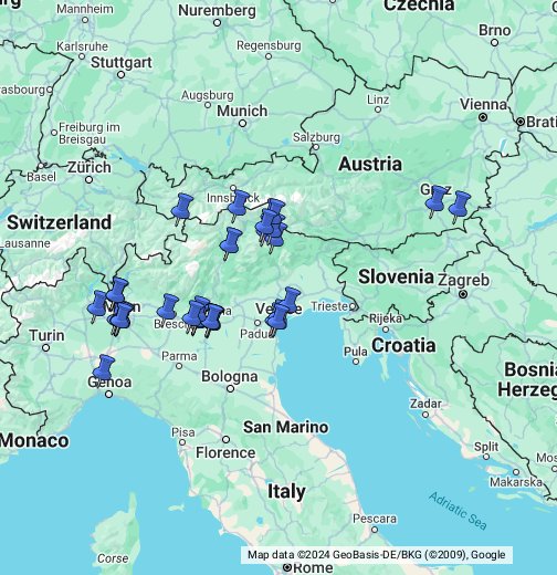موقع انزل شهادة  خريطة ايطاليا - Google My Maps