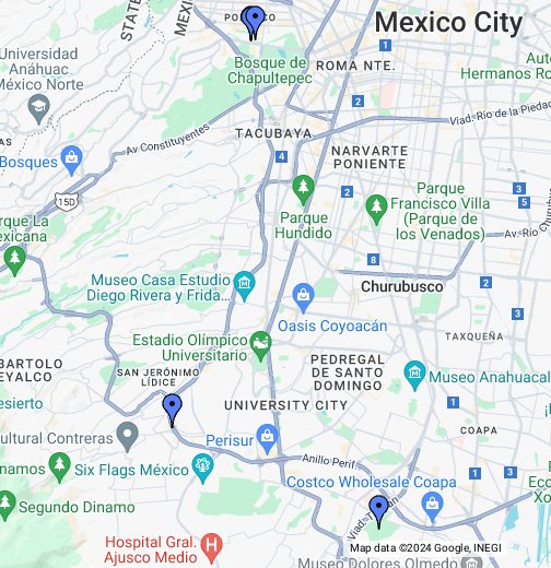 Club de Golf México - Google My Maps