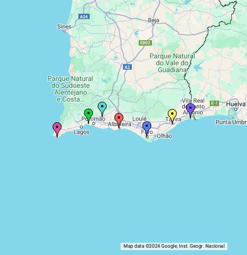 Mapa do Algarve