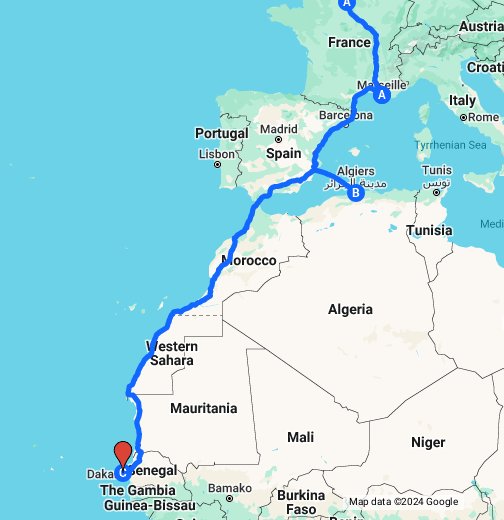 Paris Dakar - Google My Maps