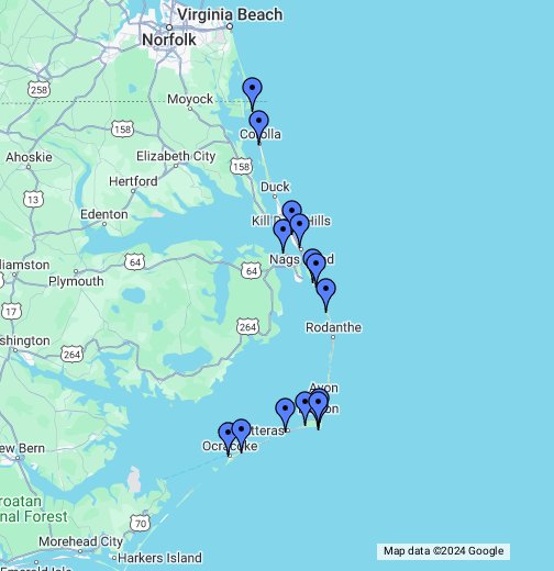 Outer Banks Map Google My Maps