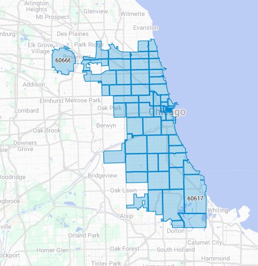 Chicago Zip Codes - Google My Maps