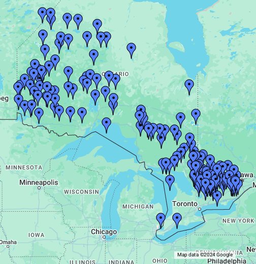 Ontario Lakes Google My Maps