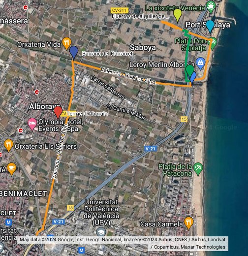 Cicloruta Huertos Alboraia - Google My Maps