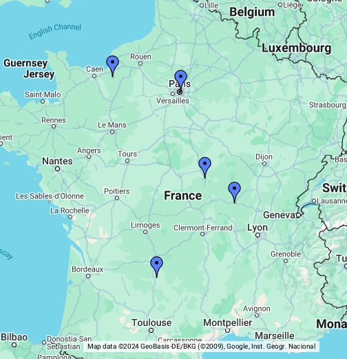 Pilgrimages Shrines Of France Google My Maps