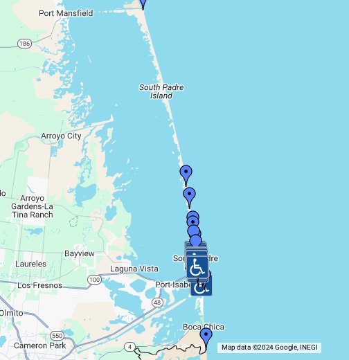 South Padre Island Beach Access Map Google My Maps