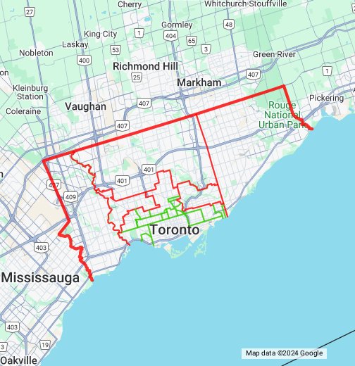street map of scarborough ontario Metro Toronto City And Borough Boundaries Google My Maps street map of scarborough ontario