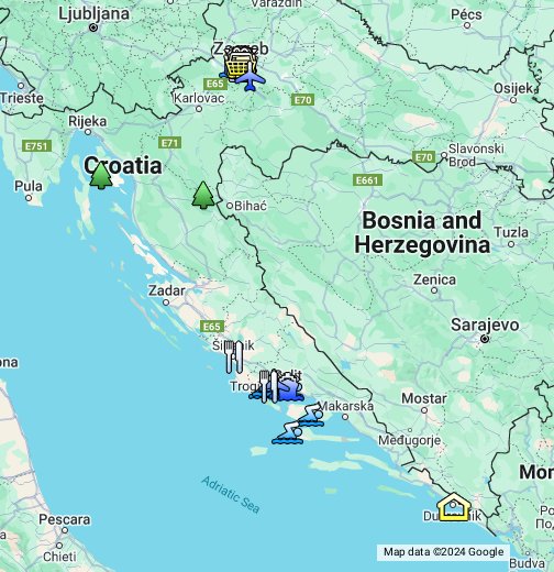 Kroatien - Google My Maps