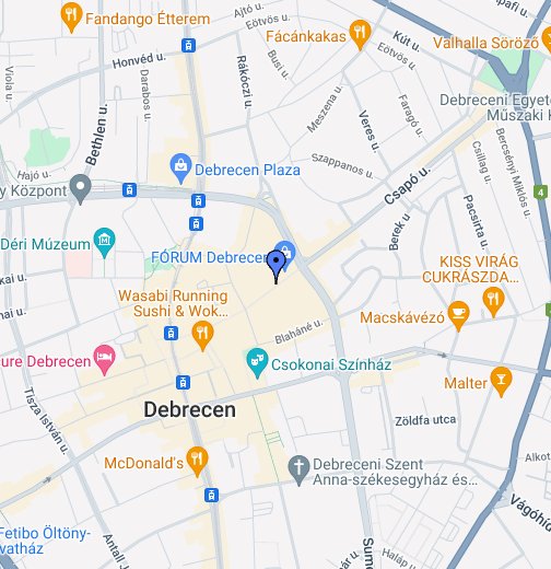 debrecen hunyadi utca térkép 4029 Debrecen, Csapó utca 26 – Google Saját térképek debrecen hunyadi utca térkép