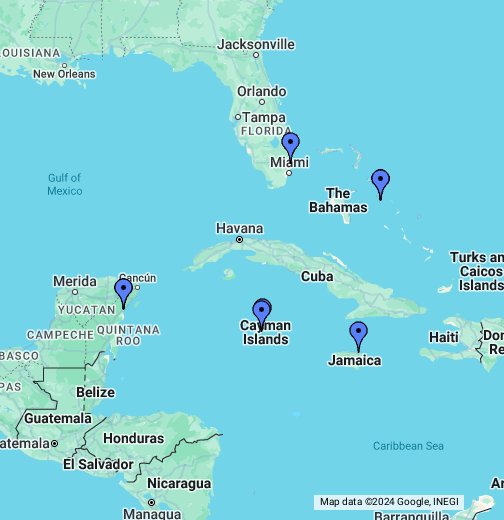 カリブ海 フロリダ Google マイマップ