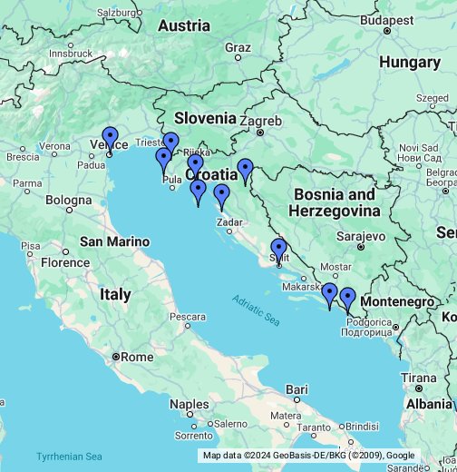 Croacia Google My Maps