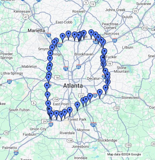 Route 285 Atlanta Ga Map 