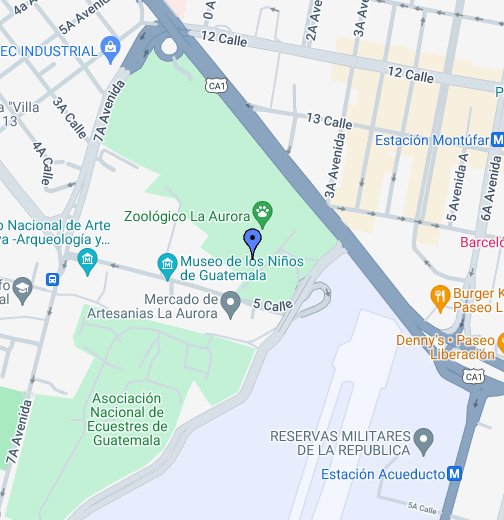 Parqueo Zoológico La Aurora, Guatemala City, Guatemala - Google My Maps