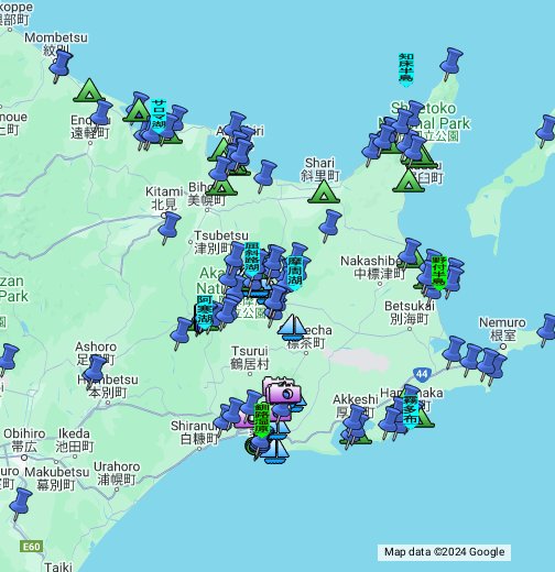 北海道 道東 の観光地図 Google マイマップ