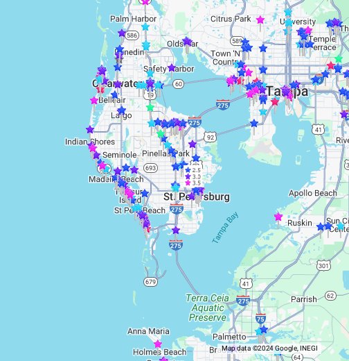 St. Petersburg FL Hotels Map - Cheap Rates, Hotel Reviews, Discount Deals!  - Google My Maps